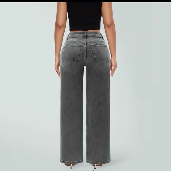 Viral TikTok Curve Hugging Women's baggy Gray Jeans - Picture 4 of 8